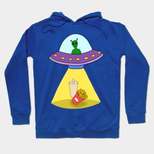 Ufo Abducting Junk Food Hoodie